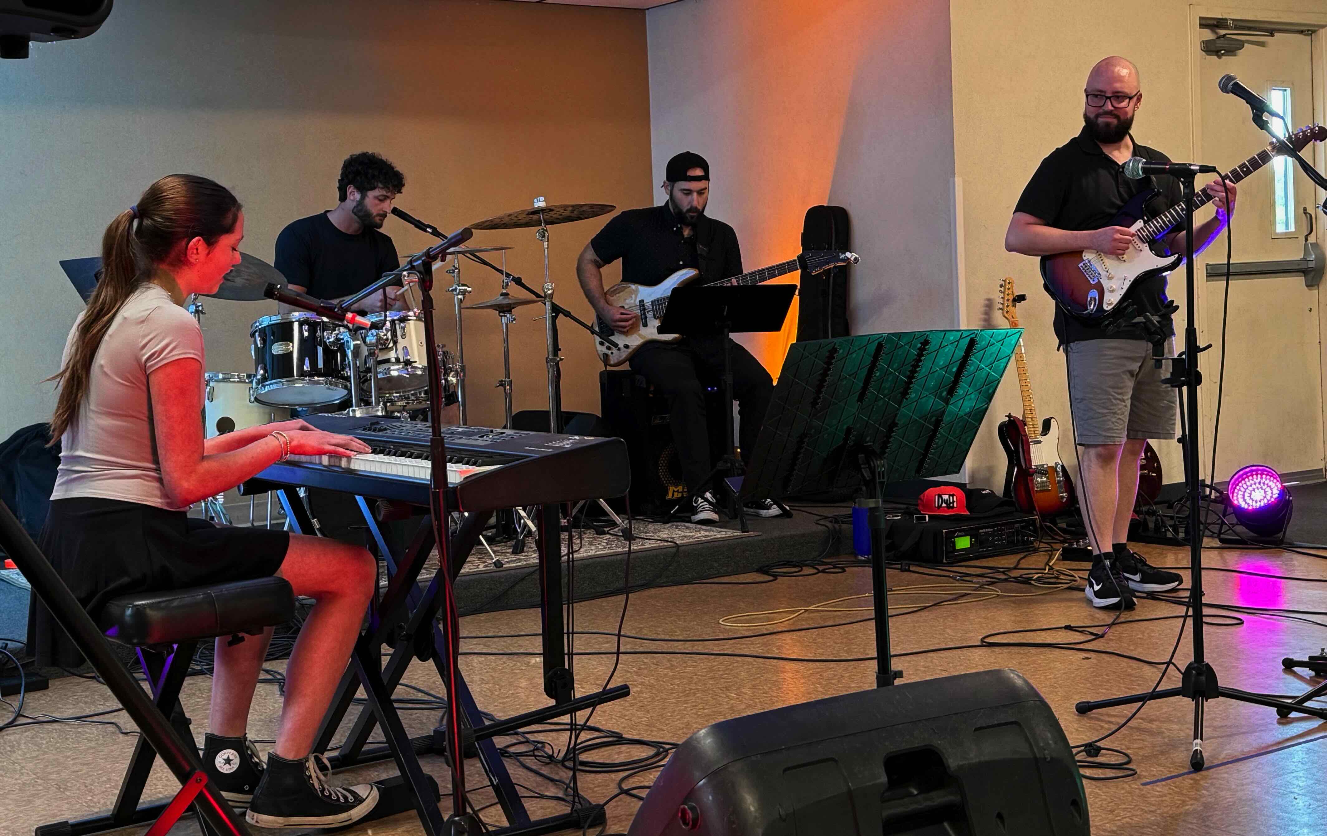 Showcase crowd enjoying a live performance